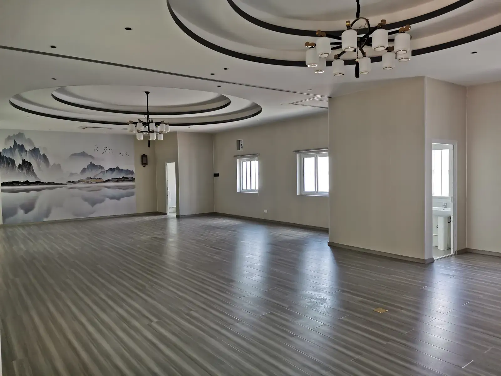 Large fitted modular interior in a supplied project record