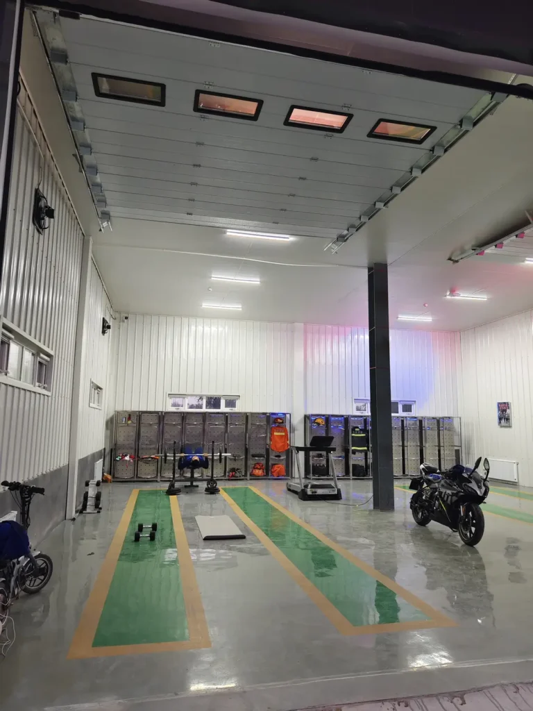 Equipment area inside the Beijing modular fire station