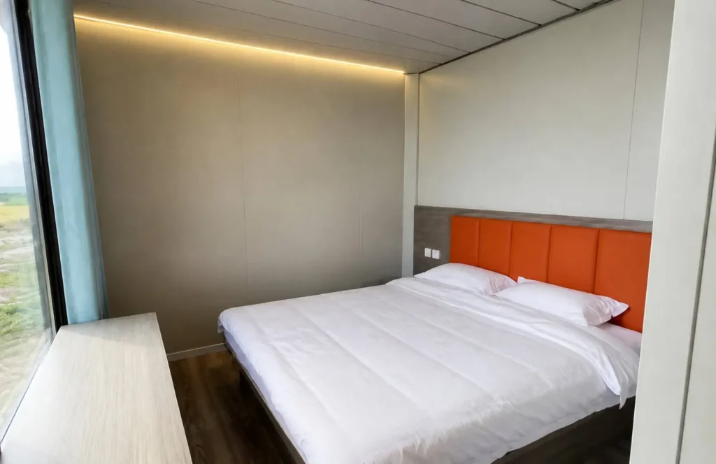 Double guest room in the modular resort building