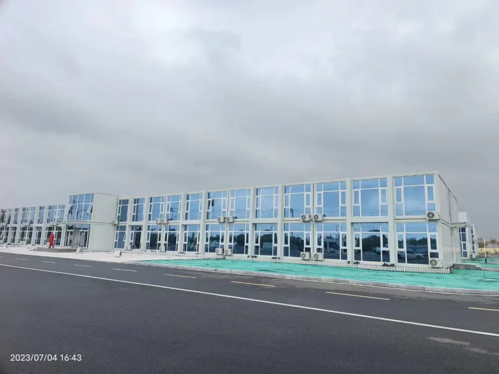 Two-storey modular camp building at Shengli Oilfield