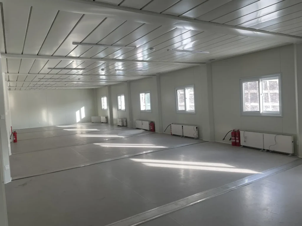 Large insulated interior room in the Yanqing modular project