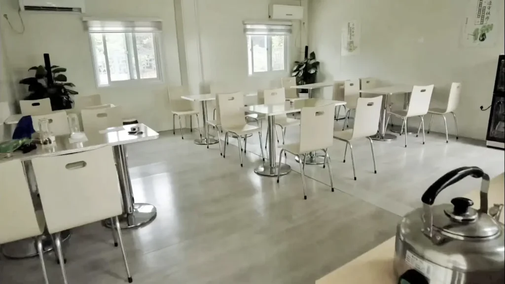 Dining room in the Zipeng modular project base