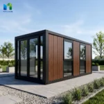 Wood-Look Glass Door Z-Type Folding Container House — product view 1