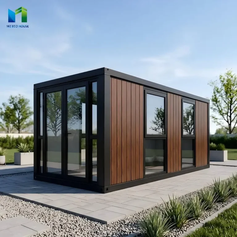Wood-Look Glass Door Z-Type Folding Container House