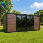 Wood-Look Glass Door Z-Type Folding Container House — product view 2