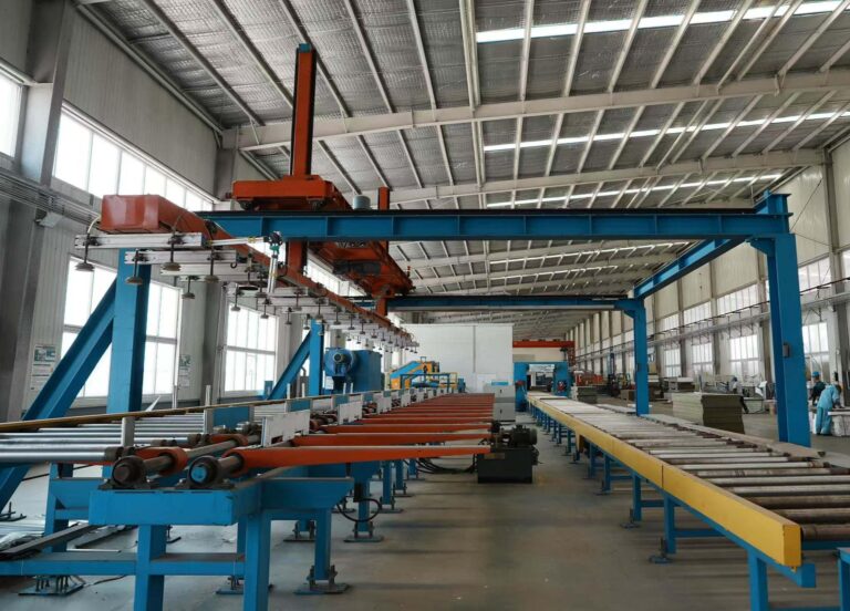Folding container house production line with automated panel equipment inside MZ ECO HOUSE factory